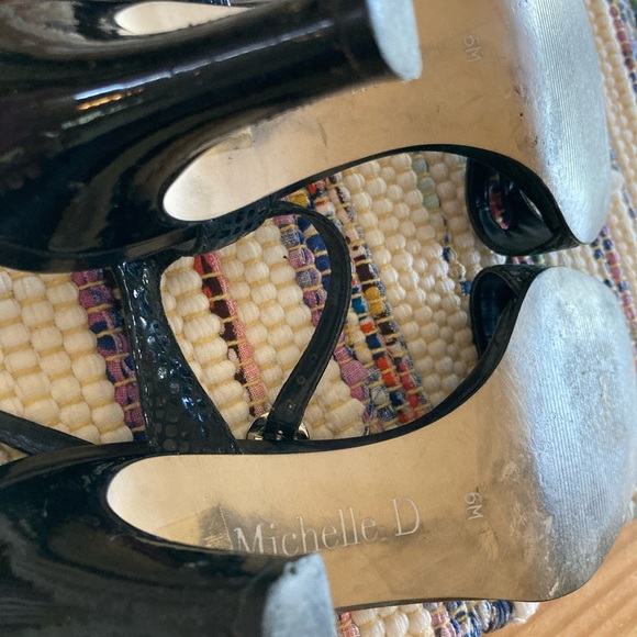 Black leather strappy sandals, 6, Michelle D, - Picture 6 of 6